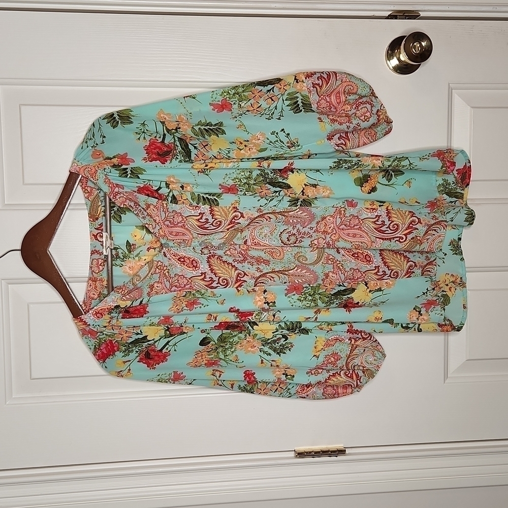 ANTHROPOLOGIE Fig and Flower Boho Peasant Blouse Size S - Picture 9 of 13